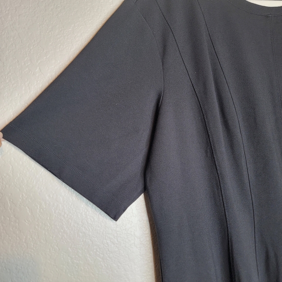 Eloquii Women's Black Plus Size Seam Detail Ponte Work Dress Size 18 - Picture 5 of 10